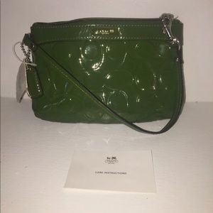 Patent Leather Coach Wristlet